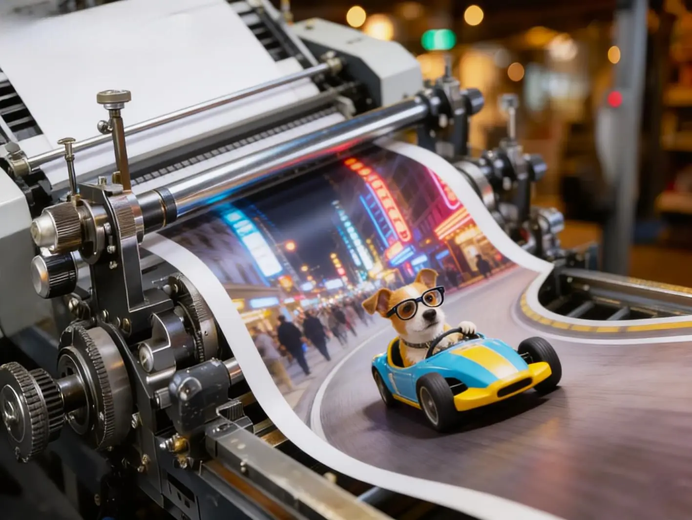 Printing press dog
